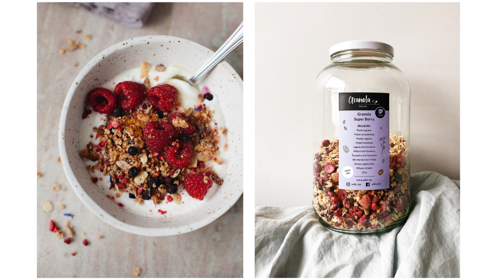 granola super berry z jogurtem kokosowym granola super berry z jogurtem kokosowym