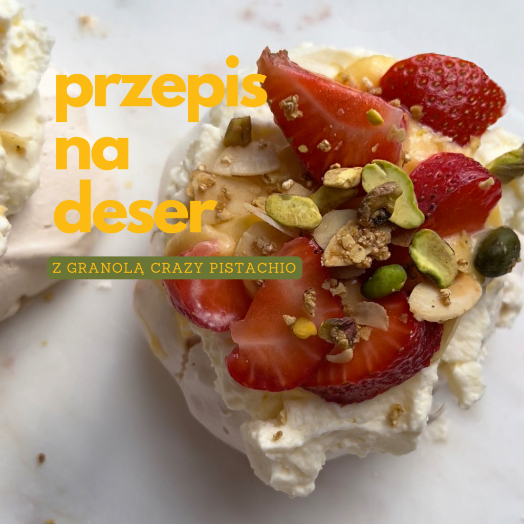 beza z granolą pistacjową