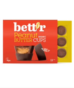 Pralinki wypełnione masłem orzechowym Bio – Bett’r Bio PEANUT CREAM CUPS BIO 12x13g - Wikk.me