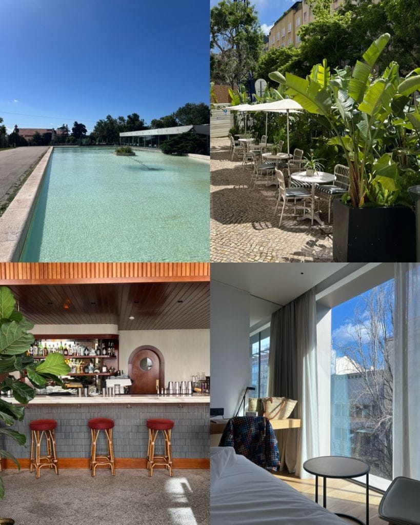 Urlop w Lizbonie – kolaż ujęć z lizbońskich hoteli